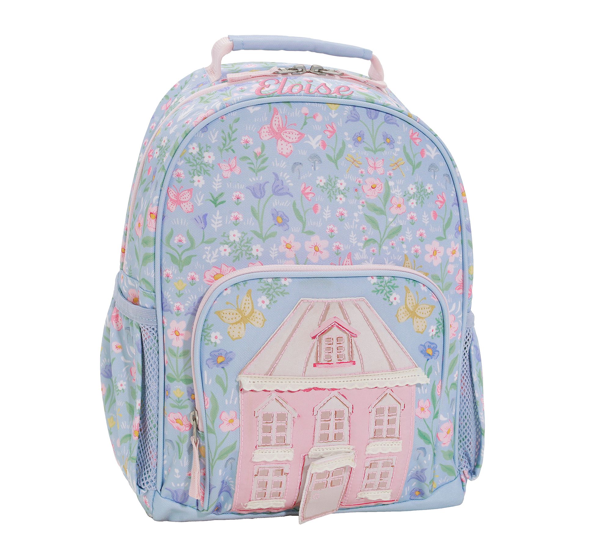 Mackenzie Blue Floral Dollhouse Backpack