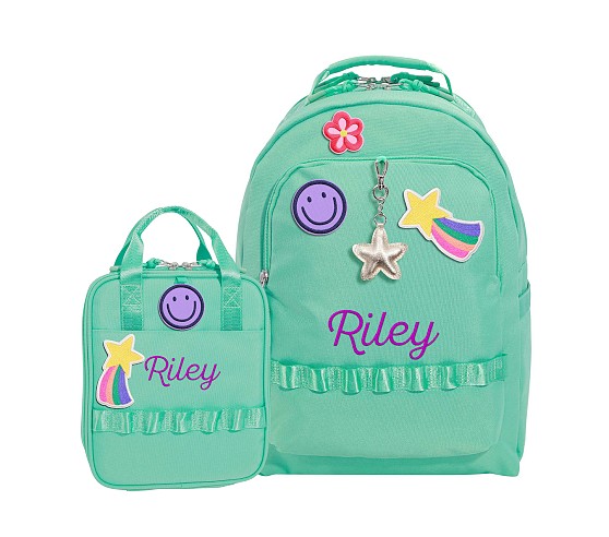 Make It Mine Aqua Backpack | Pottery Barn Kids display picture 2