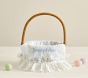 Open Box: LoveShackFancy White Bunnies Easter Basket Liner, Small