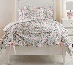 Super Bloom Ruched Duvet Cover & Shams