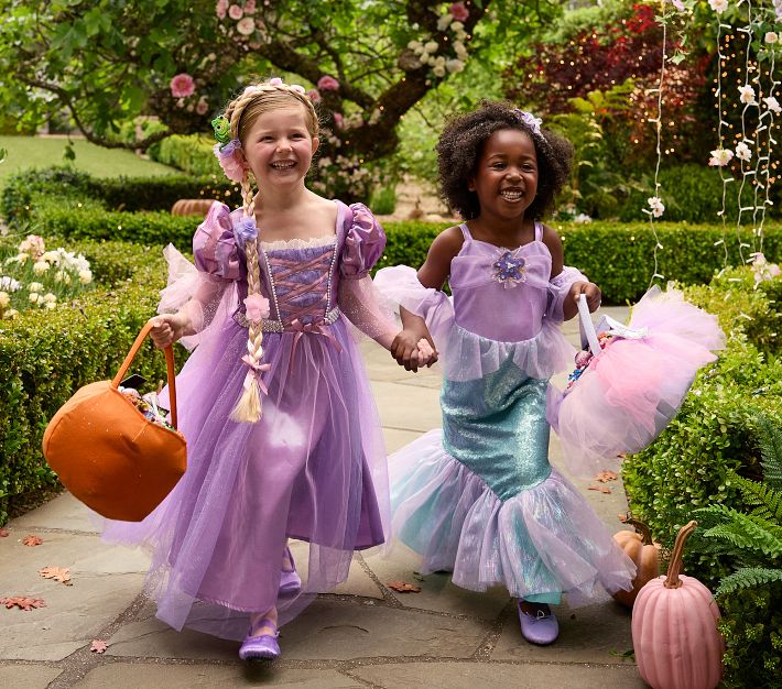 slip dress wedding dress Posh Peanut Baby Girl's Disney Rapunzel Tulle Bodysuit Dress in Purple, 0-3 mo, Viscose from Bamboo main image 0