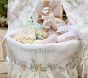 LoveShackFancy White Bunnies Easter Basket Liners &amp; Bow