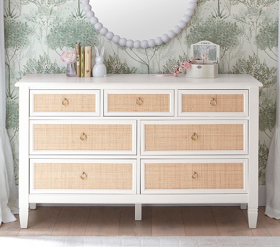 Ava Regency Caned 7-Drawer Dresser | Pottery Barn Kids