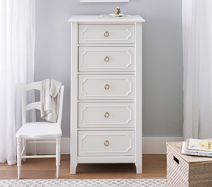 Ava Regency Slim Dresser, Simply White