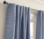 Open Box: Custom Evelyn Light Filtering Panel,  44"W x 63"L - Chambray Blue