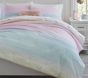 Watercolor Rainbow Ombre Organic Comforter &amp; Sham