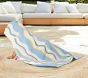 Wavy Stripe Baby Beach Hooded Towel UPF 50+