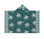 Palm Trees Plush Jacquard Baby Beach Hooded Towel UPF 50+