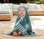 Palm Trees Plush Jacquard Baby Beach Hooded Towel UPF 50+