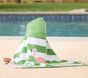 Rugby Stripe Flamingo Baby Beach Hooded Towel UPF 50+
