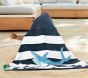 Rugby Stripe Shark Baby Beach Hooded Towel UPF 50+