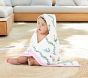 Stripe Floral Baby Beach Hooded Towel UPF 50+