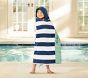 Rugby Stripe Shark Kid Beach Hooded Towel UPF 50+