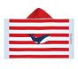 Rugby Stripe Whale Kid Beach Hooded Towel UPF 50+