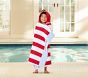 Rugby Stripe Whale Kid Beach Hooded Towel UPF 50+