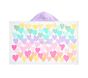 Rainbow Heart Baby Beach Hooded Towel UPF 50+