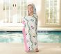 Stripe Floral Kid Beach Hooded Towel UPF 50+
