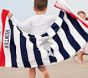 Shark Stripe Kid Beach Towel UPF 50+