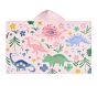 Floral Dino Kid Beach Hooded Towel UPF 50+