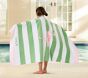 Rugby Stripe Flamingo Kid Beach Towel UPF 50+