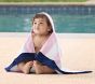 Whale Stripe Baby Beach Hooded Towel UPF 50+