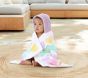 Rainbow Heart Baby Beach Hooded Towel UPF 50+