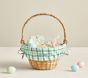 Open Box: Belmont Gingham Easter Basket Liner, Small - Blue/Green