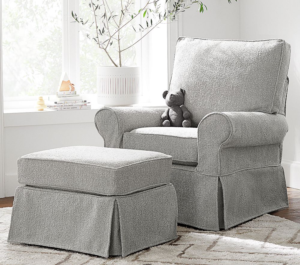 PB Kids® Comfort Swivel Nursery Glider & Ottoman | Pottery Barn Kids