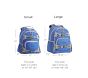 Mackenzie Blue Gray Trim Solid Backpacks