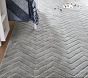 Stain-Resistant Plush Chevron Rug (7x10')