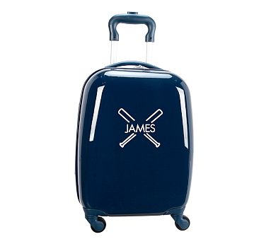 Mackenzie Navy Hard-Sided Luggage | Pottery Barn Kids
