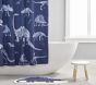 Glow-in-the-Dark Dino Bones Shower Curtain
