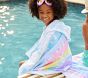 Rainbow Tie-Dye Kid Beach Hooded Towel UPF 50+