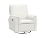 Open Box: Dream Power Swivel Glider &amp; Recliner, Basketweave Slub, Ivory