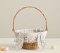 Open Box: Floral Bunny Ear Easter Basket Liner, Large - Ivory