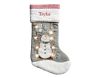 Open Box: Quilted Christmas Stocking, Light Up Swinging Snowman - Grey