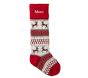 Open Box: Classic Fair Isle Stocking, Reindeer - Red Multi