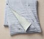 Two-Tone Muslin Embroidered Oversized Baby Blanket