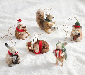 Bottlebrush Woodland Band Ornaments, Set of 6 | Pottery Barn Kids