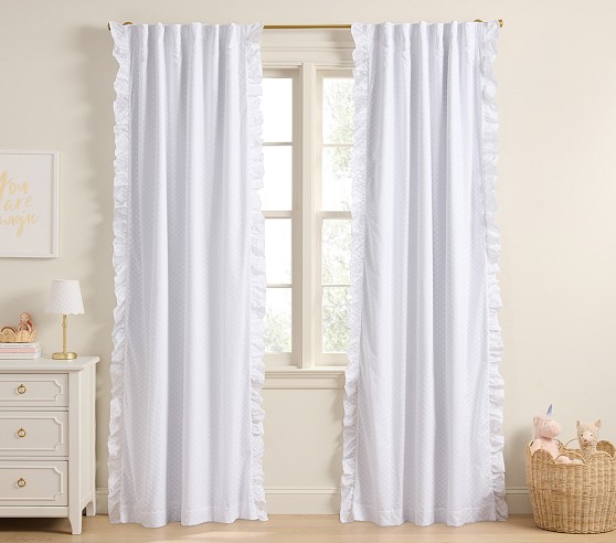 Daisy Ruffle Blackout Panel | Pottery Barn Kids