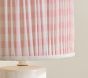 Pink Gingham Pleat Table Lamp (13")