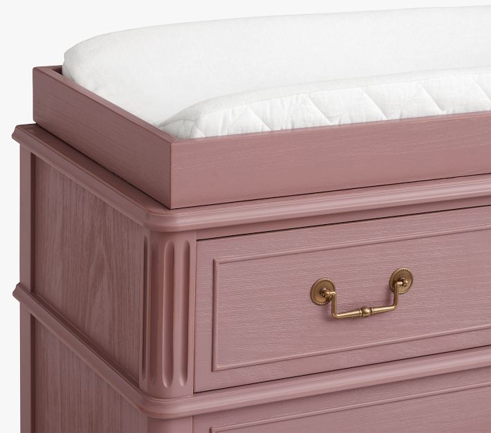 Rosalie 7-Drawer Changing Table, Weathered Soft Berry, White Glove Delivery, Pink Rosalie 7-Drawer Changing Table, Weathered Soft Berry, White Glove Delivery, Pink