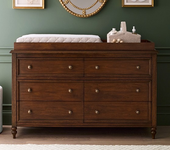 green emerald velvet dress Babyletto Lolly 6-Drawer Assembled Double Dresser
