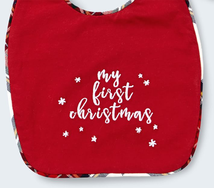 My First Christmas Bib | Pottery Barn Kids