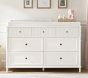 Chris Loves Julia 7-Drawer Scallop Dresser &amp; Topper Set (56w x 19d")