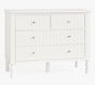 Open Box: Catalina Beadboard 4-Drawer Dresser (45"W x 19"D) - Simply White, Brushed Nickel