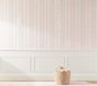 Pink Floral Stripe Wallpaper