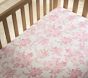 LoveShackFancy Damask Floral Organic Crib Fitted Sheet