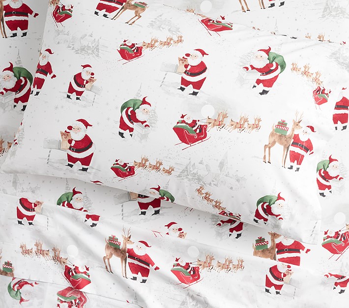 Organic Heritage Santa Sheet Set, Full,
