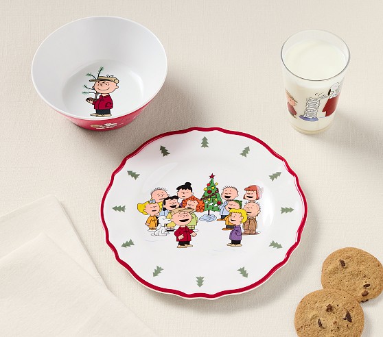 Peanuts® Christmas Dinnerware Gift Set | Pottery Barn Kids